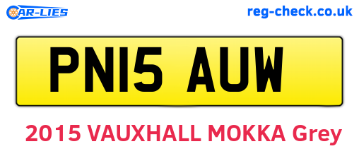 PN15AUW are the vehicle registration plates.