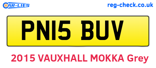 PN15BUV are the vehicle registration plates.