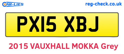 PX15XBJ are the vehicle registration plates.