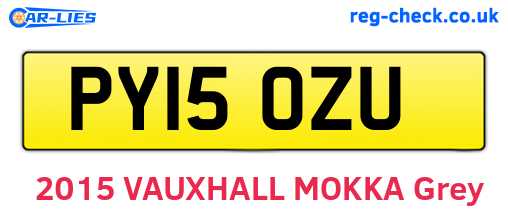 PY15OZU are the vehicle registration plates.