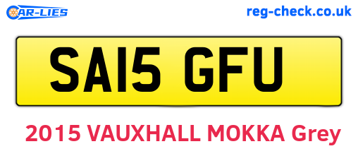 SA15GFU are the vehicle registration plates.