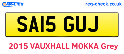 SA15GUJ are the vehicle registration plates.