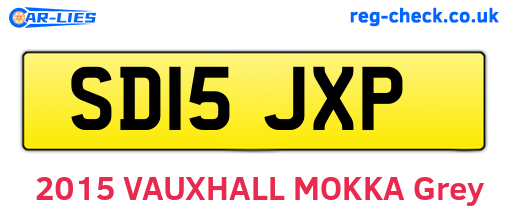 SD15JXP are the vehicle registration plates.