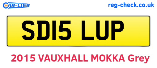 SD15LUP are the vehicle registration plates.