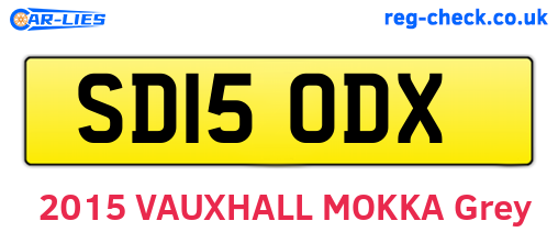 SD15ODX are the vehicle registration plates.