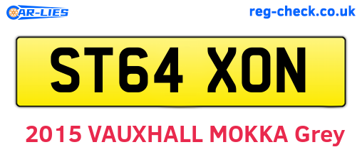 ST64XON are the vehicle registration plates.