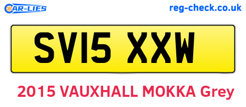 SV15XXW are the vehicle registration plates.