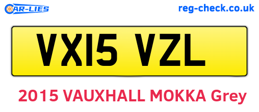 VX15VZL are the vehicle registration plates.