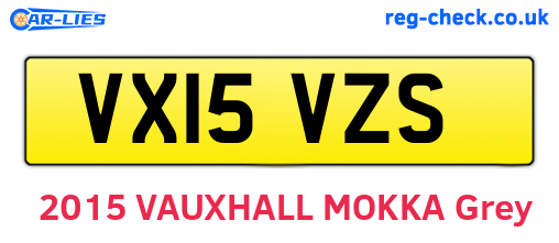 VX15VZS are the vehicle registration plates.