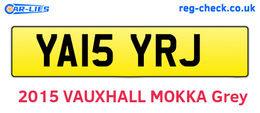 YA15YRJ are the vehicle registration plates.