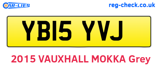 YB15YVJ are the vehicle registration plates.