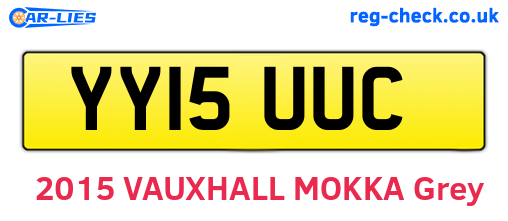 YY15UUC are the vehicle registration plates.