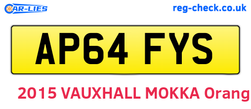 AP64FYS are the vehicle registration plates.