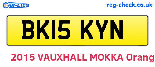 BK15KYN are the vehicle registration plates.