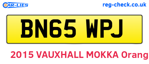 BN65WPJ are the vehicle registration plates.