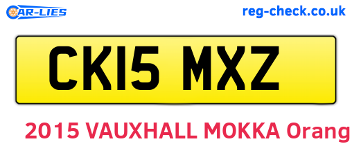 CK15MXZ are the vehicle registration plates.