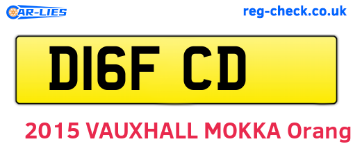 D16FCD are the vehicle registration plates.