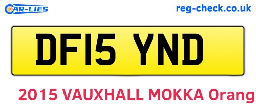 DF15YND are the vehicle registration plates.