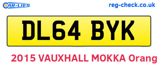 DL64BYK are the vehicle registration plates.