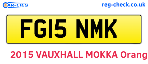 FG15NMK are the vehicle registration plates.