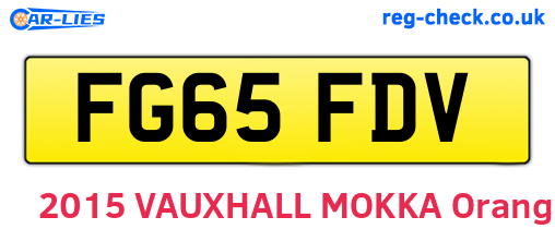 FG65FDV are the vehicle registration plates.