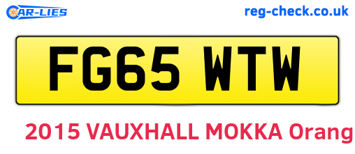 FG65WTW are the vehicle registration plates.