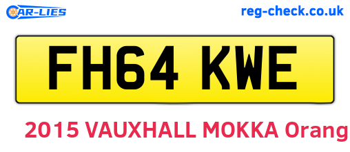 FH64KWE are the vehicle registration plates.