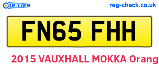 FN65FHH are the vehicle registration plates.