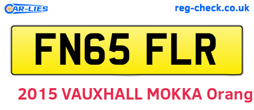 FN65FLR are the vehicle registration plates.