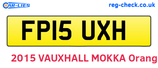FP15UXH are the vehicle registration plates.