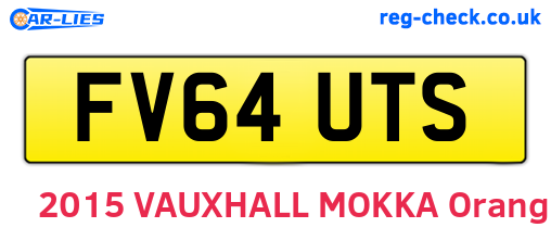 FV64UTS are the vehicle registration plates.
