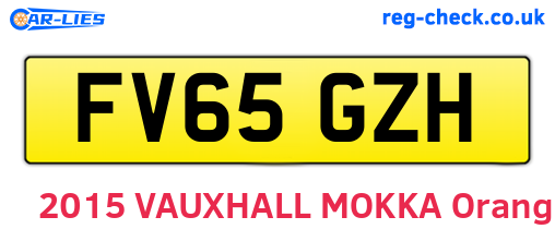FV65GZH are the vehicle registration plates.