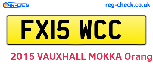 FX15WCC are the vehicle registration plates.