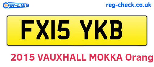 FX15YKB are the vehicle registration plates.