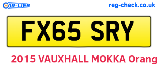 FX65SRY are the vehicle registration plates.