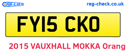 FY15CKO are the vehicle registration plates.