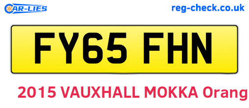 FY65FHN are the vehicle registration plates.
