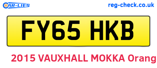 FY65HKB are the vehicle registration plates.