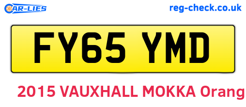 FY65YMD are the vehicle registration plates.