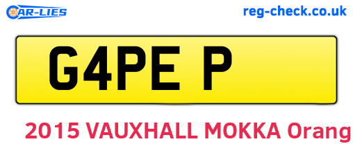 G4PEP are the vehicle registration plates.