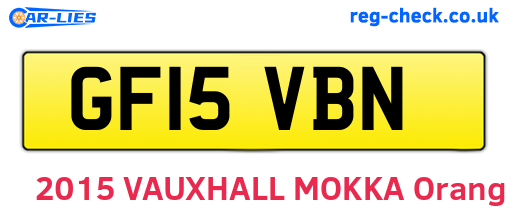 GF15VBN are the vehicle registration plates.