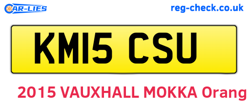 KM15CSU are the vehicle registration plates.