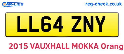 LL64ZNY are the vehicle registration plates.