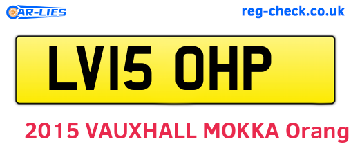 LV15OHP are the vehicle registration plates.