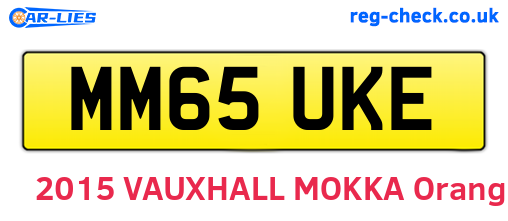 MM65UKE are the vehicle registration plates.