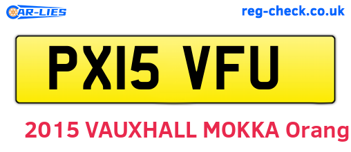PX15VFU are the vehicle registration plates.