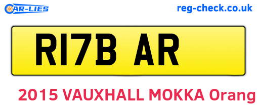 R17BAR are the vehicle registration plates.