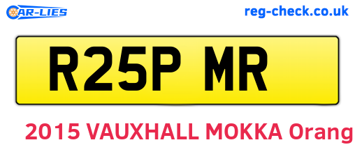 R25PMR are the vehicle registration plates.