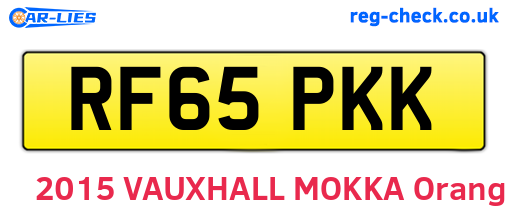RF65PKK are the vehicle registration plates.