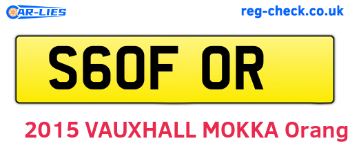 S60FOR are the vehicle registration plates.